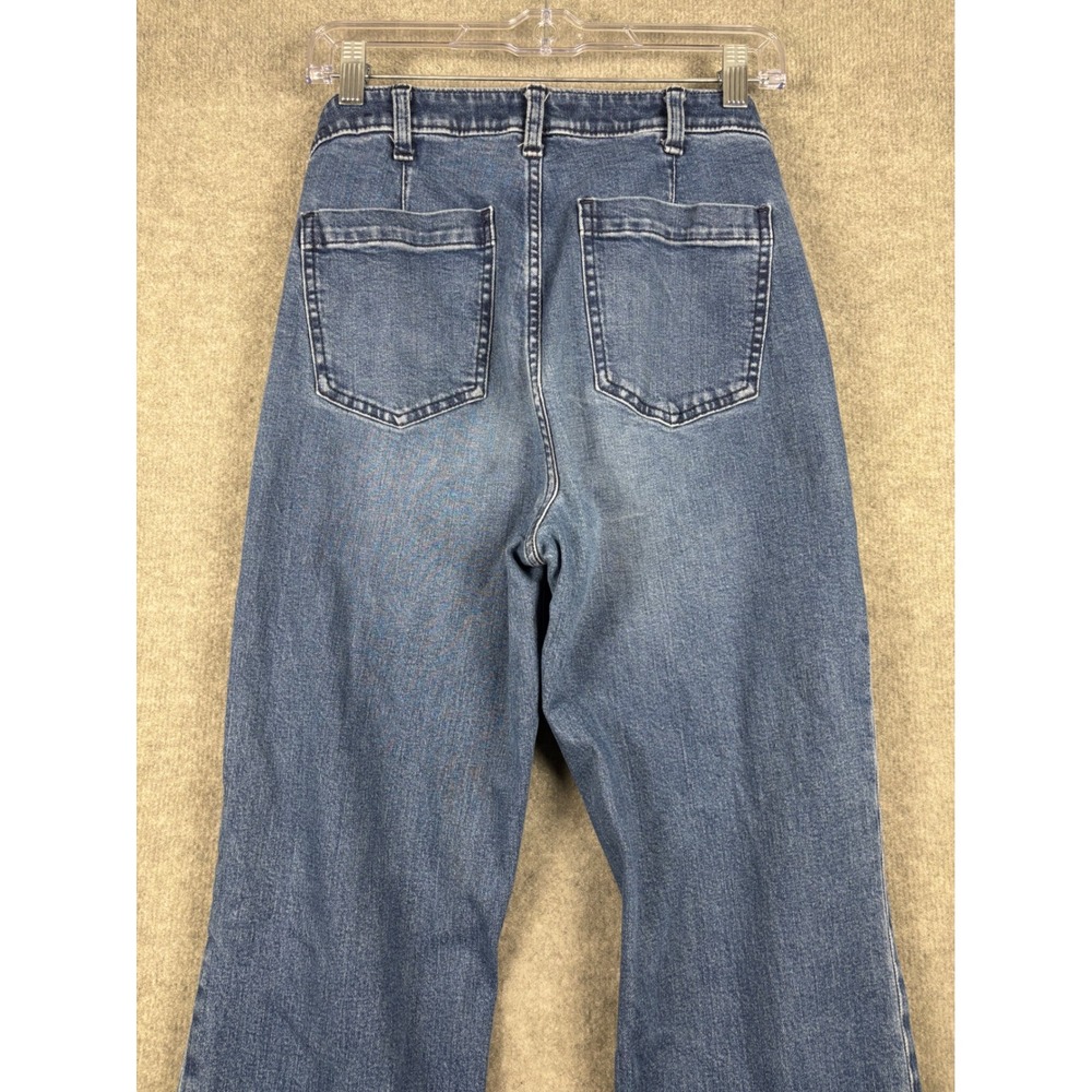 Gap 70s Flare Jeans Sailor Button‎ High Rise 10/30R Blue Wash - Picture 4 of 9